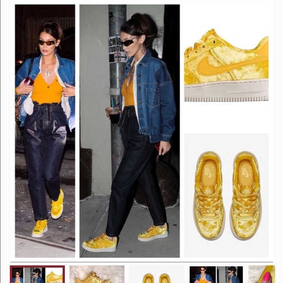 yellow velvet air force 1 womens